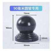 MRLESS Metal Ball Post Cap Black Fence Post Caps With Ball Top Post Cap Fence Post Cap Iron Post Pipe Cap For Post Decorations And Gate Ornaments 90mm